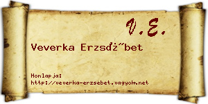Veverka Erzsébet névjegykártya