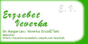 erzsebet veverka business card